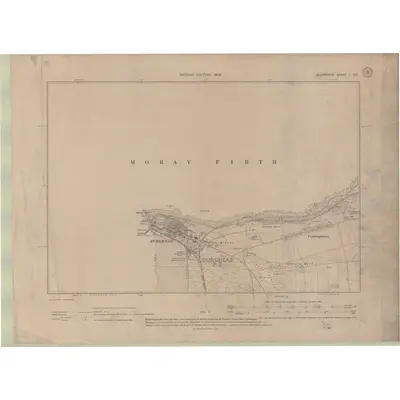 1904 Map of Elginshire Sheet I.SE, 1906 Print