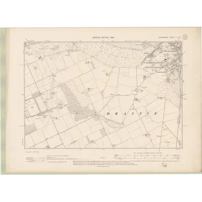 1904 Map of Elginshire Sheet II.SE, 1906 Print
