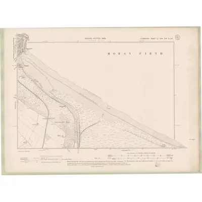 1903 Map of Elginshire Sheet III.NW, SW & SE, 1906 Print