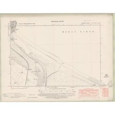 1938 Map of Elginshire Sheet III.NW, SW & SE, 1949 Print