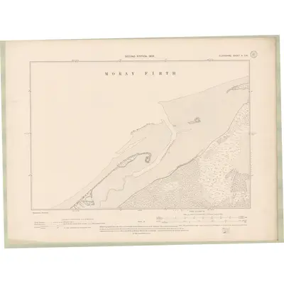 1904 Map of Elginshire Sheet V.SW, 1906 Print