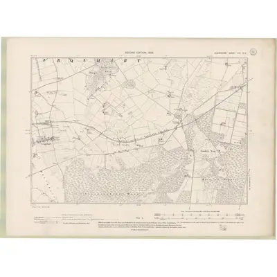 1903 Map of Elginshire Sheet VIII.SE, 1905 Print