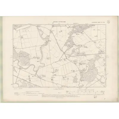 1904 Map of Elginshire Sheet VIII.SW, 1906 Print