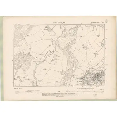 1904 Map of Elginshire Sheet X.NE, 1906 Print