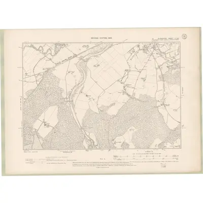 1904 Map of Elginshire Sheet X.SE, 1906 Print
