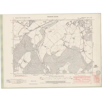 1938 Map of Elginshire Sheet X.SE, 1949 Print