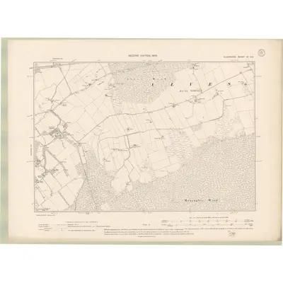 1904 Map of Elginshire Sheet XI.NE, 1906 Print