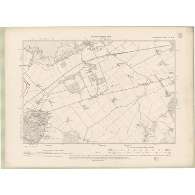 1904 Map of Elginshire Sheet XI.NW, 1906 Print