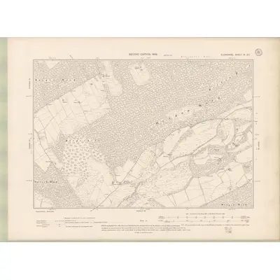 1904 Map of Elginshire Sheet XI.SE, 1906 Print
