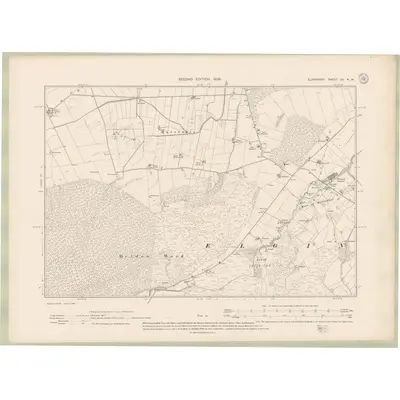1904 Map of Elginshire Sheet XII.NW, 1906 Print