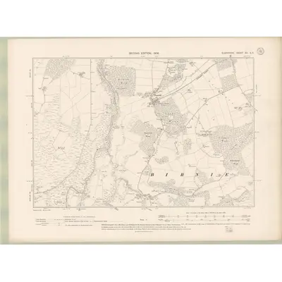 1904 Map of Elginshire Sheet XII.SE, 1906 Print