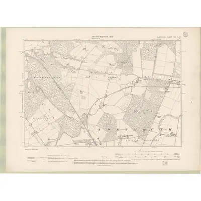 1903 Map of Elginshire Sheet XIII.NE, 1905 Print