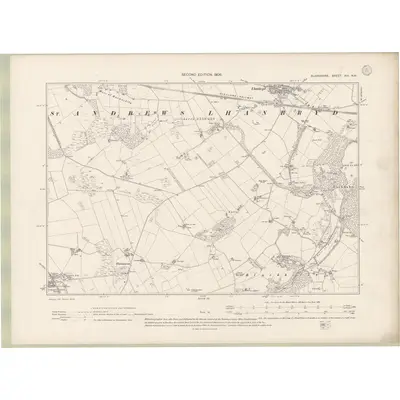 1904 Map of Elginshire Sheet XIII.NW, 1906 Print