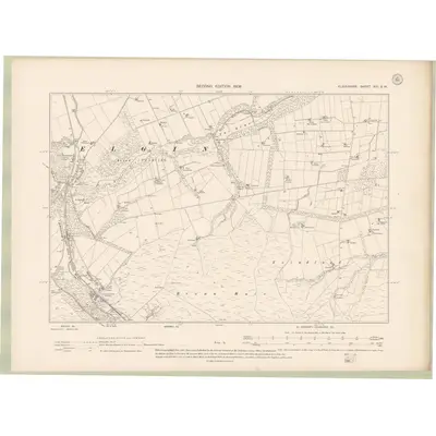 1903 Map of Elginshire Sheet XIII.SW, 1906 Print