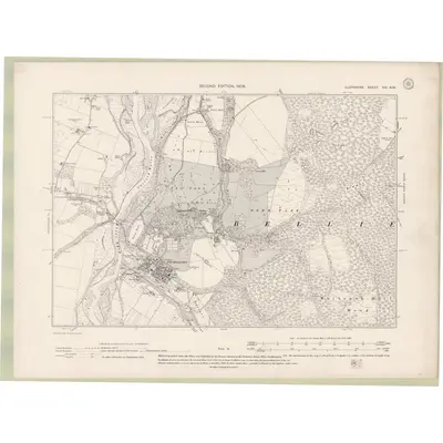 1903 Map of Elginshire Sheet XIV.NW, 1905 Print