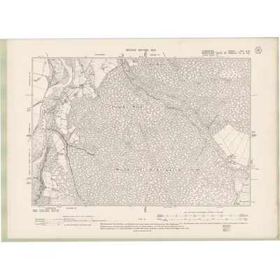 1903 Map of Elginshire Sheet XIV.SW, 1905 Print
