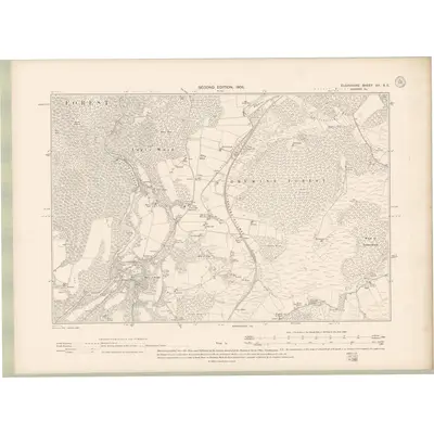 1904 Map of Elginshire Sheet XV.SE, 1906 Print