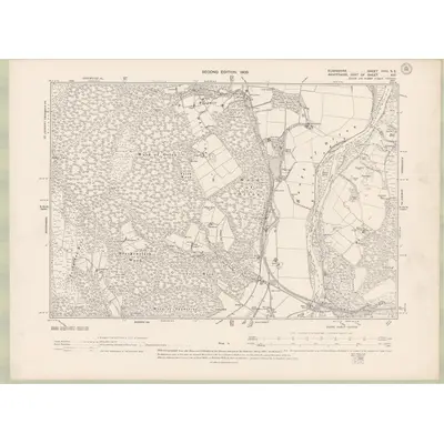 1903 Map of Elginshire Sheet XVIII.NE, 1905 Print