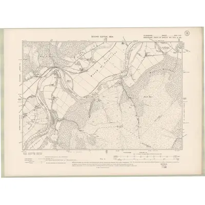 1903 Map of Elginshire Sheet XVIII.SE, 1905 Print