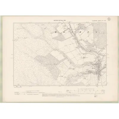 1903 Map of Elginshire Sheet XVIII.SW, 1905 Print