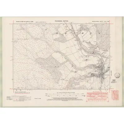 1938 Map of Elginshire Sheet XVIII.SW, 1950 Print