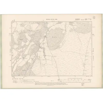 1904 Map of Elginshire Sheet XX.SW, 1906 Print