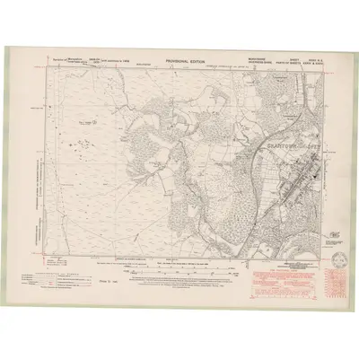1938 Map of Elginshire Sheet XXXII.NE, 1951 Print