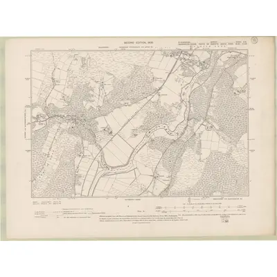 1904 Map of Elginshire Sheet XXXII.SE, 1905 Print