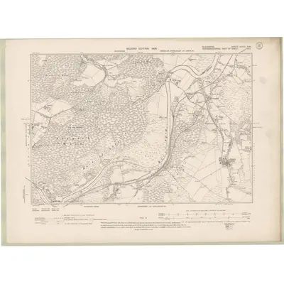 1904 Map of Elginshire Sheet XXXIII.NW, 1905 Print