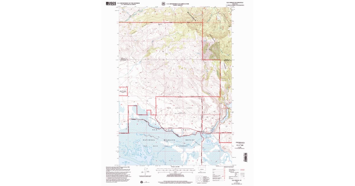 1997 Map 1997 Map of Elk Springs, Beaverhead County, MT — High-Res | Pastmaps