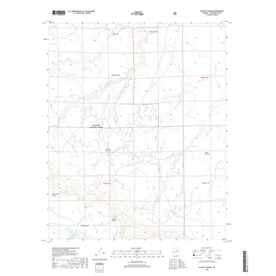2018 Map of Elliott Canyon, 2018 Print