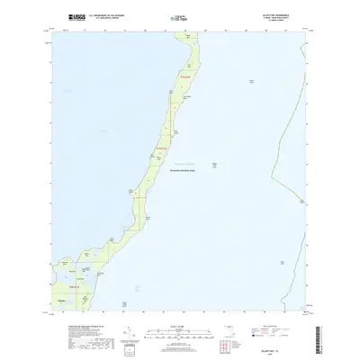 2018 Map of Elliott Key, 2018 Print