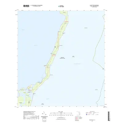 2021 Map of Elliott Key, 2021 Print