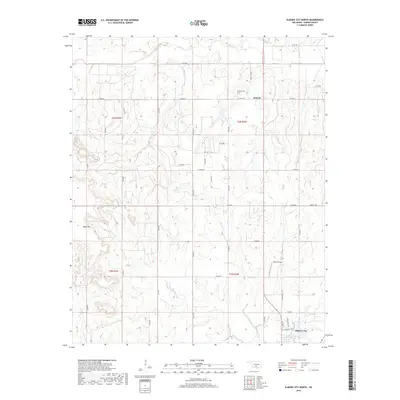 2018 Map of Elmore City North, 2018 Print