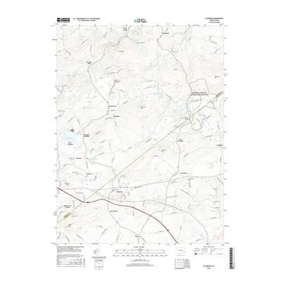 2016 Map of Elverson, 2016 Print