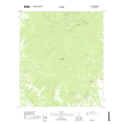 2019 Map of Emory Peak, 2019 Print