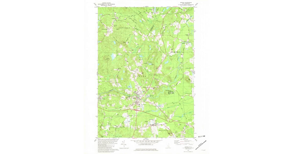1981 Map of Epping, Rockingham County, NH — High-Res | Pastmaps