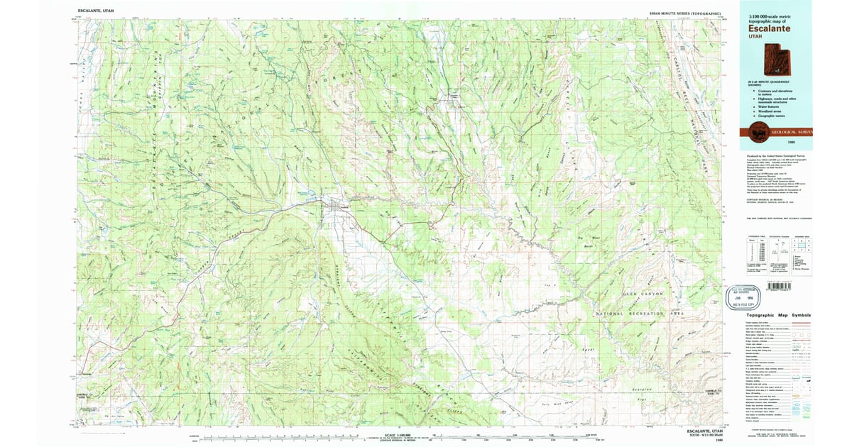 1980s Maps of Boulder, UT | Pastmaps