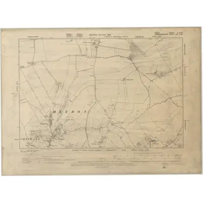 1896 Map of Essex II.SW, 1898 Print