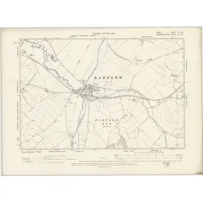 1896 Map of Essex III.NE, 1898 Print