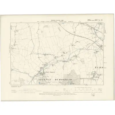 1896 Map of Essex IV.SE, 1898 Print