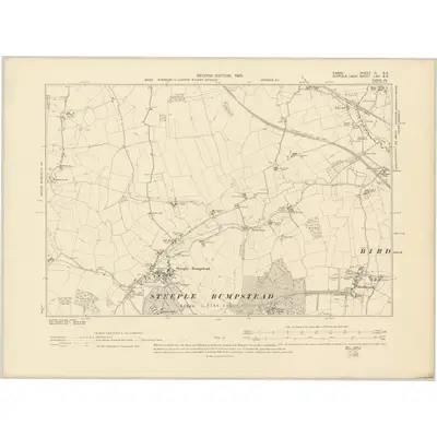 1896 Map of Essex IV.SE, 1905 Print