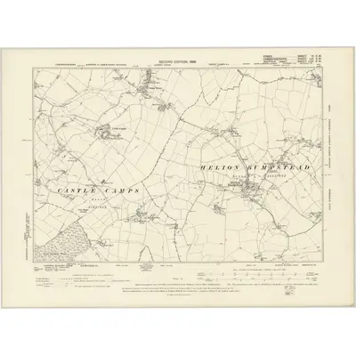 1896 Map of Essex IV.SW, 1898 Print