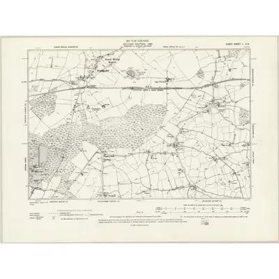 1895 Map of Essex L.SE, 1941 Print