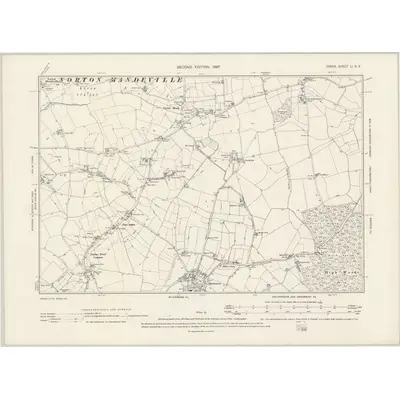 1895 Map of Essex LI.SE, 1897 Print