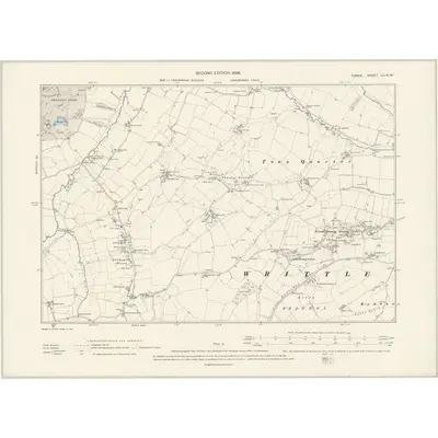 1895 Map of Essex LII.NW, 1898 Print