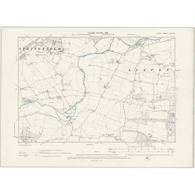 1895 Map of Essex LIII.NW, 1898 Print