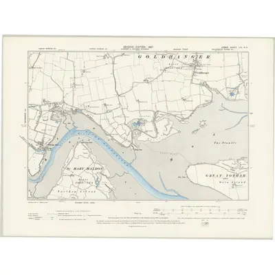 1895 Map of Essex LIV.NE, 1897 Print