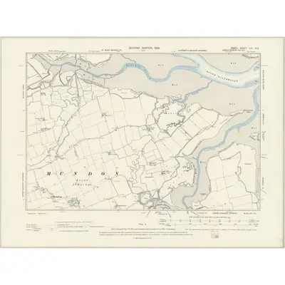 1895 Map of Essex LIV.SE, 1897 Print