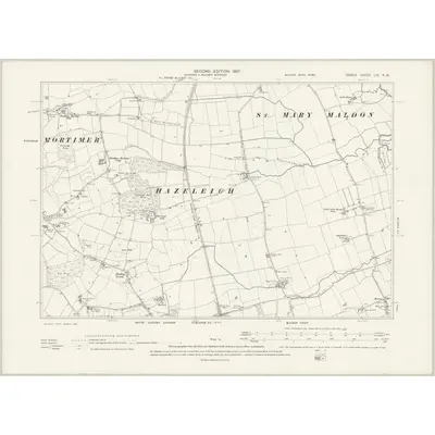 1895 Map of Essex LIV.SW, 1897 Print